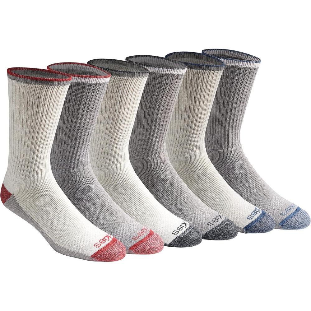imageDickies Mens DriTech Original Moisture Control Crew Socks Available in MXXL 6 12 18 PairsOatmeal Assorted 6 Pairs