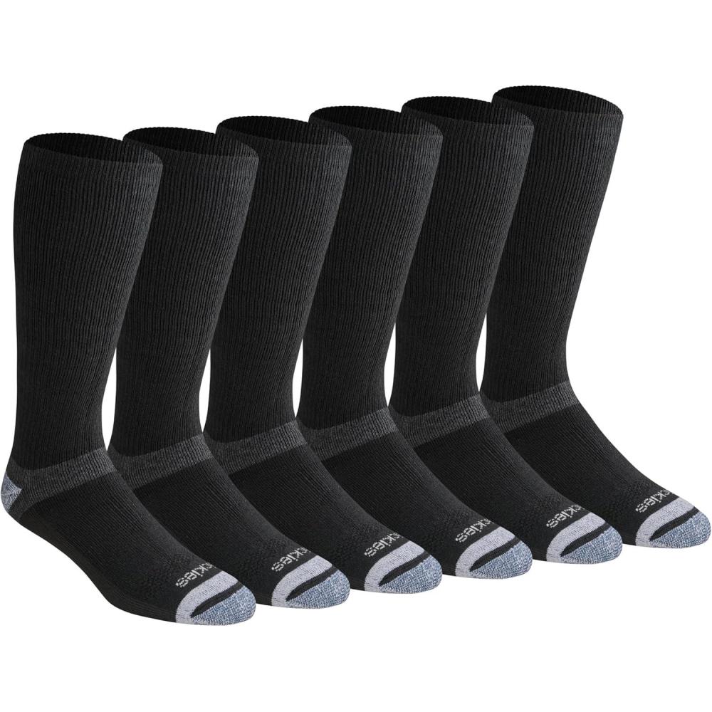 imageDickies Mens Dritech Moisture Control Max Full Cushion Crew Socks Available in MXL 6 12 PairsBoot Length Black 6 Pairs