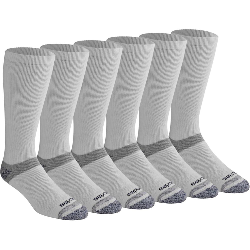 imageDickies Mens Dritech Moisture Control Max Full Cushion Crew Socks Available in MXL 6 12 PairsBoot Length White 6 Pairs