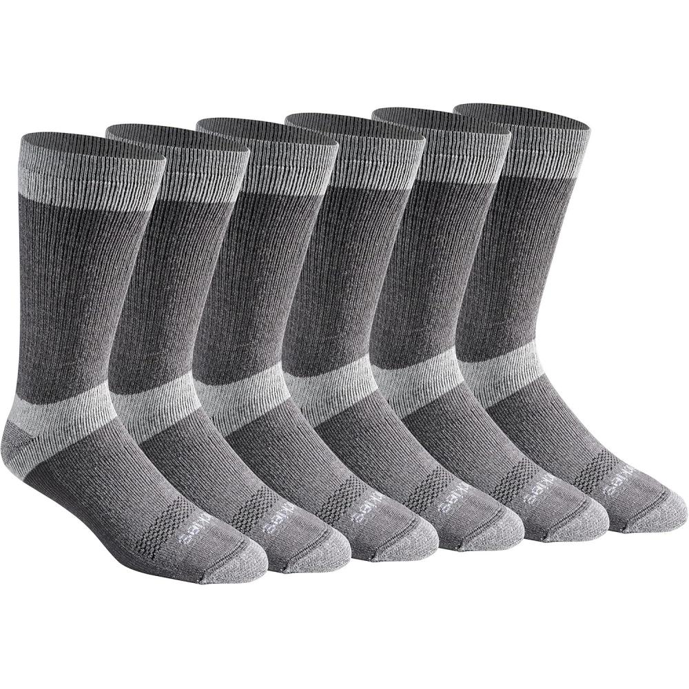 imageDickies Mens Dritech Moisture Control Max Full Cushion Crew Socks Available in MXL 6 12 PairsCharcoal 6 Pairs
