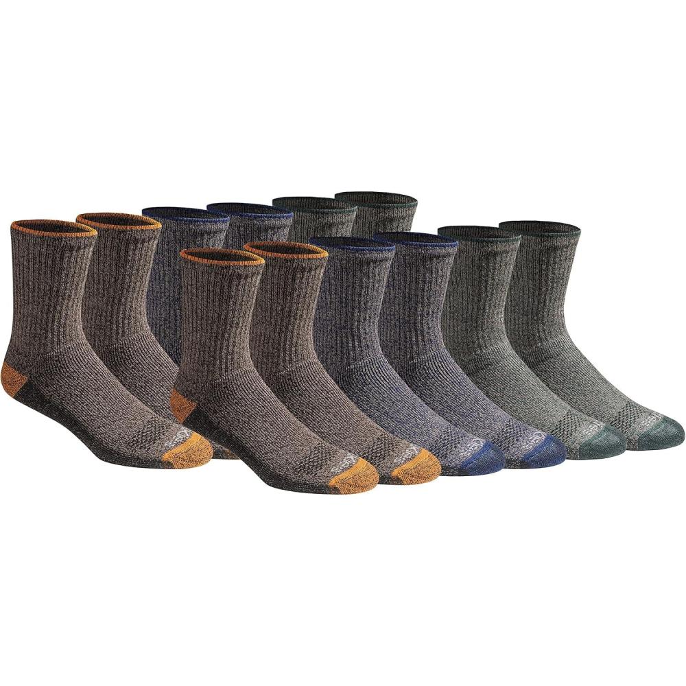 imageDickies Mens Dritech Moisture Control Midcrew Comfort Length Socks Available in Mxl 6 12 PairsComfort Length Tipped 12 Pairs