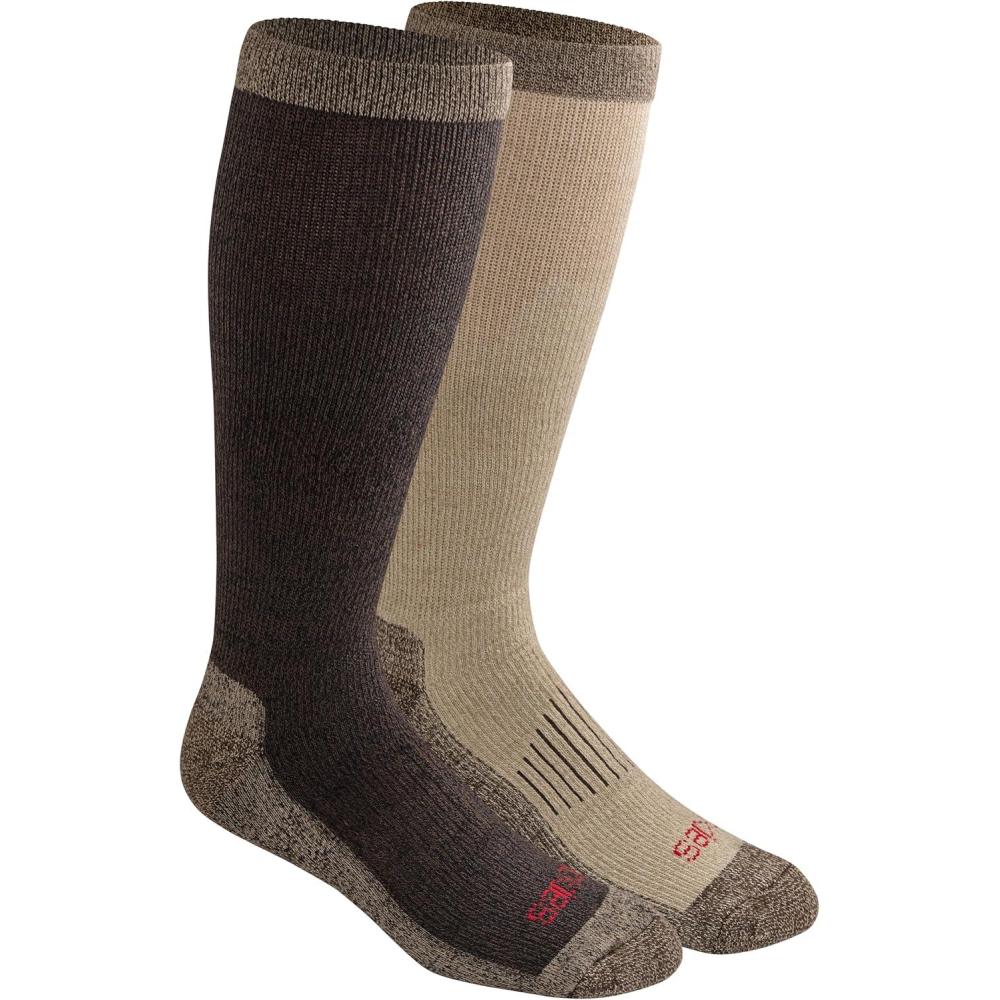 imageDickies Mens Light Compression Comfort OverTheCalf Socks Available in MXXL 2 4 PairsBrown Marl 2 Pairs