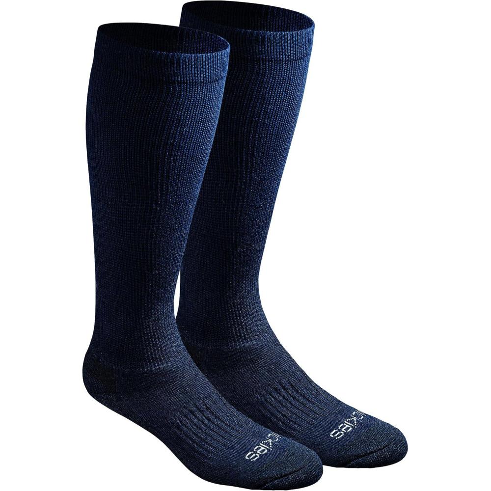 imageDickies Mens Light Compression Comfort OverTheCalf Socks Available in MXXL 2 4 PairsNavy 2 Pairs