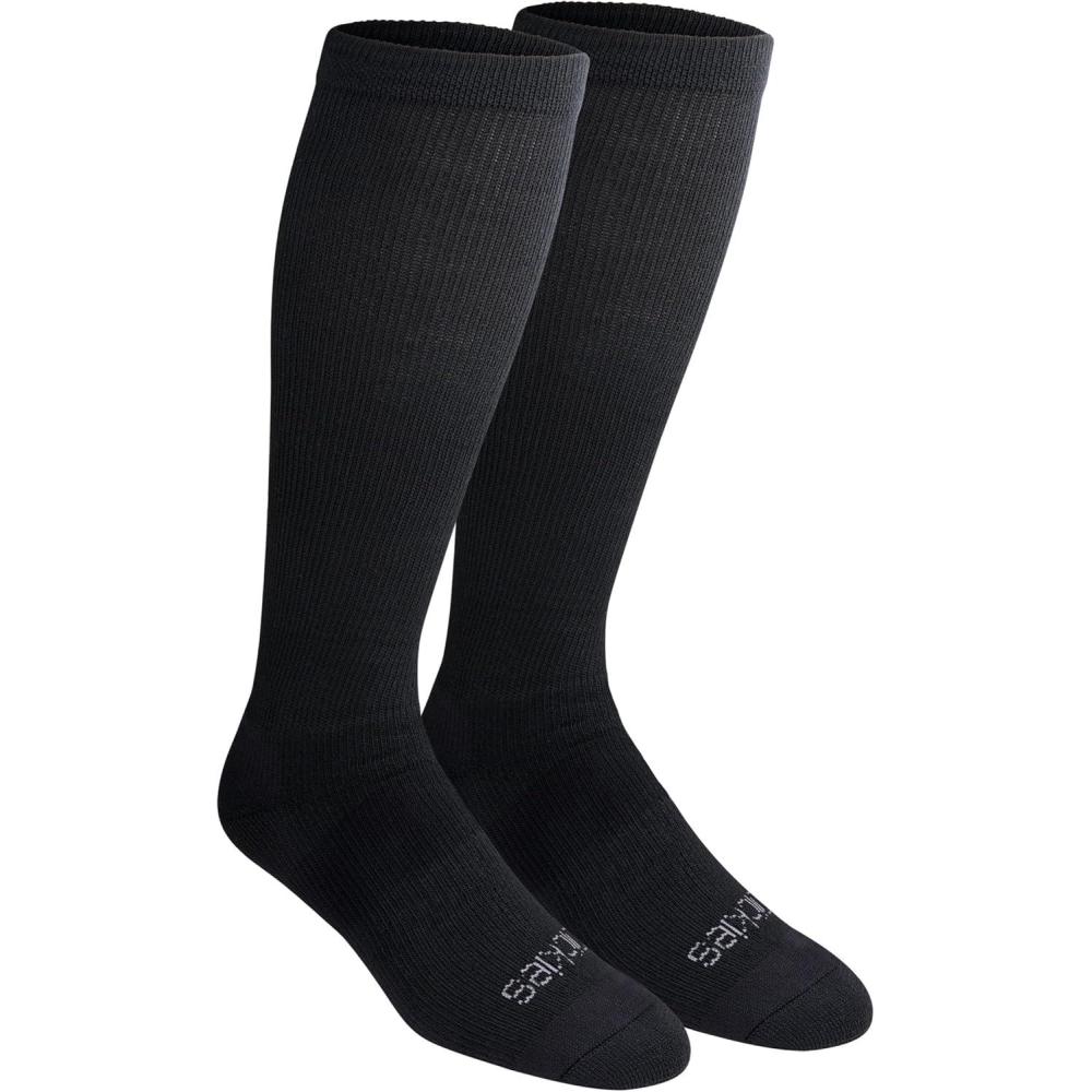 imageDickies Mens Light Compression Comfort OverTheCalf Socks Available in MXXL 2 4 PairsSolid Black 2 Pairs