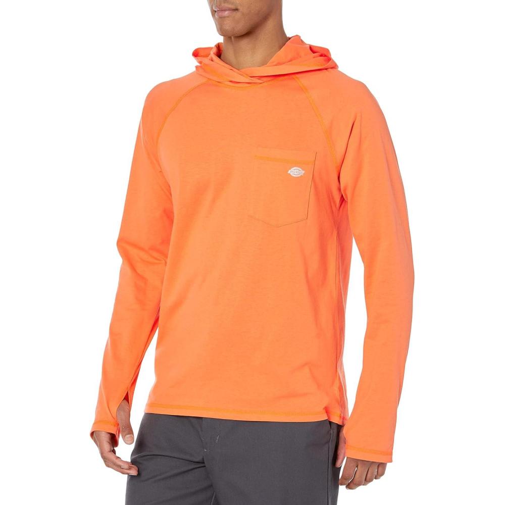 imageDickies Mens Tempiq Long Sleeve Performance Sun ShirtBright Orange