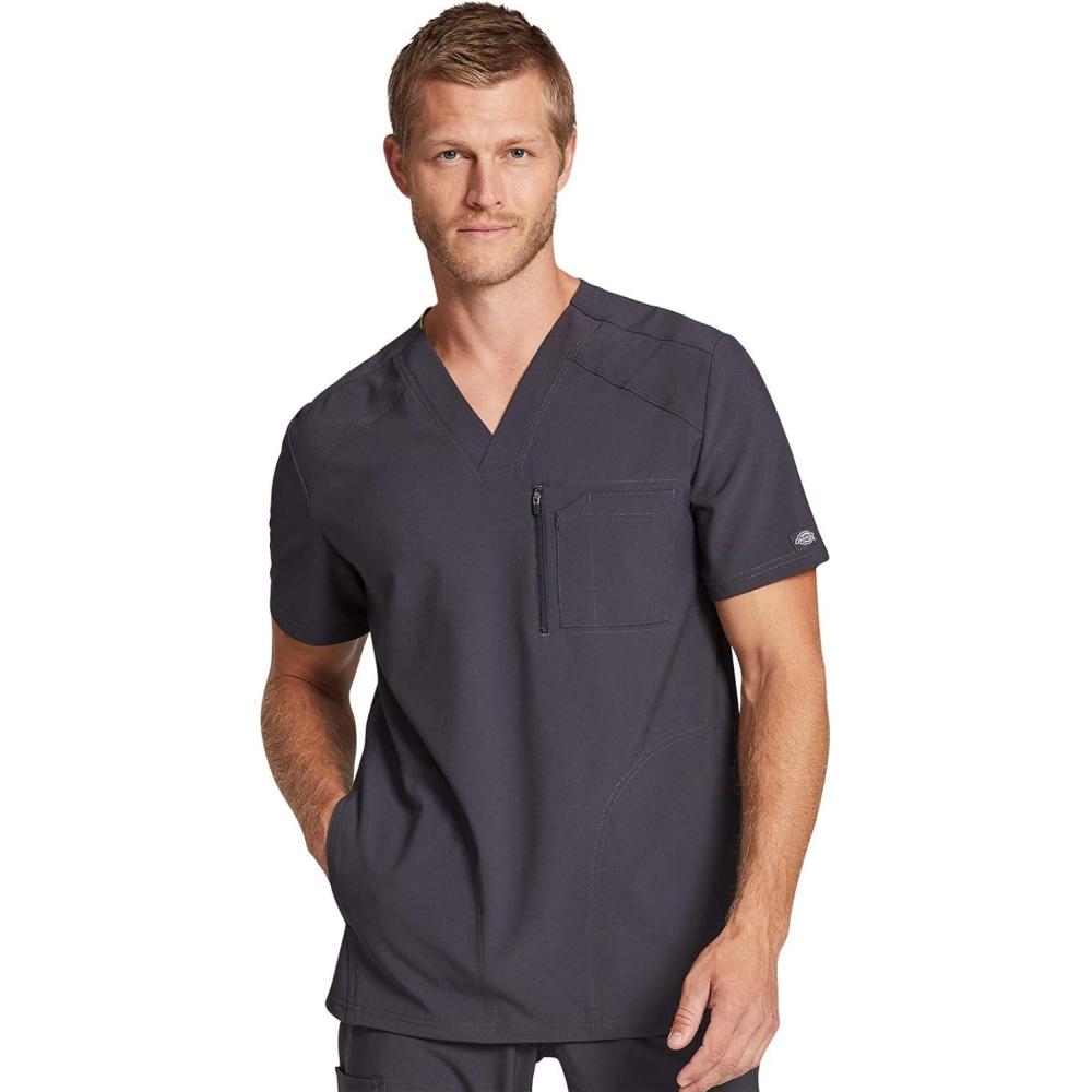 imageDickies Retro Men Scrubs Top VNeck DK930Pewter
