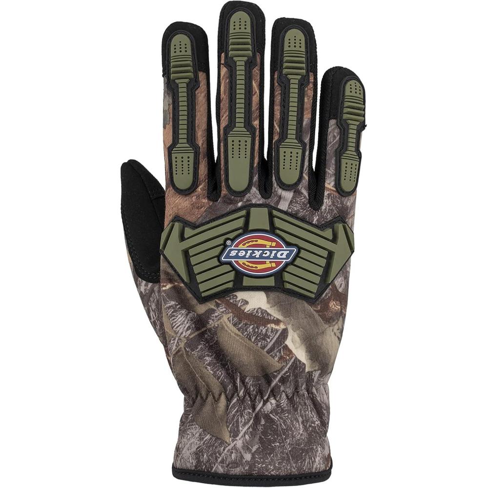 imageDickies Synthetic Leather Work Gloves Men Impact Resistant  Thinsulate  Mechanic Tactical Gloves Brown Camo
