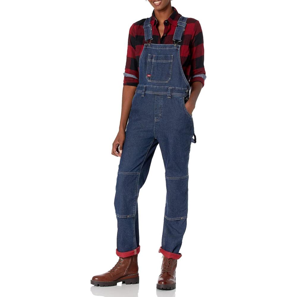 imageDickies womens Warming Temp Iq Denim BibMedium Stonewash