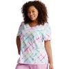 imageDickies EDS Women Scrubs Top VNeck Print DK852Groovy Grid