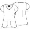 imageDickies EDS Women Scrubs Top VNeck Print DK852Groovy Grid