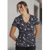 imageDickies EDS Women Scrubs Top VNeck Print DK852Miso Purrfect