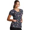 imageDickies EDS Women Scrubs Top VNeck Print DK852Miso Purrfect