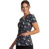 imageDickies EDS Women Scrubs Top VNeck Print DK852Miso Purrfect