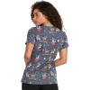 imageDickies EDS Women Scrubs Top VNeck Print DK852Sleigh All Day Magic