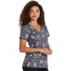 imageDickies EDS Women Scrubs Top VNeck Print DK852Sleigh All Day Magic