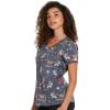 imageDickies EDS Women Scrubs Top VNeck Print DK852Sleigh All Day Magic