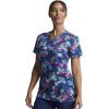 imageDickies EDS Women Scrubs Top VNeck Print DK876Be Kind to Each Otter