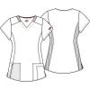 imageDickies EDS Women Scrubs Top VNeck Print DK876Black