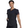 imageDickies EDS Women Scrubs Top VNeck Print DK876Black