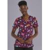 imageDickies EDS Women Scrubs Top VNeck Print DK876Happy Hippie