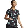 imageDickies EDS Women Scrubs Top VNeck Print DK876Merry Rexmas