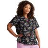 imageDickies EDS Women Scrubs Top VNeck Print DK876Radiate Positivity