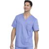 imageDickies Gen Flex Men Scrubs Top VNeck 81722Ceil Blue