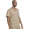 imageDickies Gen Flex Men Scrubs Top VNeck 81722Dark Khaki