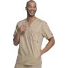 imageDickies Gen Flex Men Scrubs Top VNeck 81722Dark Khaki