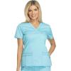 imageDickies Gen Flex Women Scrubs Top VNeck 817455Icy Turquoise