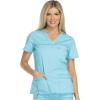 imageDickies Gen Flex Women Scrubs Top VNeck 817455Icy Turquoise