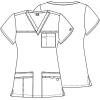 imageDickies Gen Flex Women Scrubs Top VNeck 817455Royal