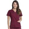 imageDickies Gen Flex Women Scrubs Top VNeck 817455Wine