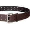 imageDickies Mens Double Prong Leather Work Belt  Fully Adjustable Regular ampamp Big and Tall SizesBrown