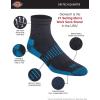 imageDickies Mens Dritech Moisture Control Quarter Socks Available in MXXL 6 12 18 PairsBright Black Tip 6 Pairs