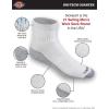 imageDickies Mens Dritech Moisture Control Quarter Socks Available in MXXL 6 12 18 PairsWhite 12 Pairs
