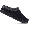 imageDickies Mens Perforated Closed Back Memory Foam Slippers  IndoorOutdoor Sole Machine WashableBlack