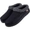 imageDickies Mens Perforated Closed Back Memory Foam Slippers  IndoorOutdoor Sole Machine WashableBlack