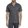 imageDickies Mens ShortSleeve Flex Work Shirt Slim FitCharcoal V1