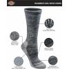 imageDickies Womens Dritech Fashion Moisture Control Crew Socks Available in SXL 5 6 12 PairsBlack Heathered 12 Pairs