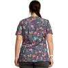 imageDickies Womens Scrub Top Printed VNeck Medical Top with 2 Pockets Snap Tab ampamp Instrument Loops  DK616Butterflies Abloom