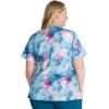 imageDickies Womens Scrub Top Printed VNeck Medical Top with 2 Pockets Snap Tab ampamp Instrument Loops  DK616Splatter Stripes