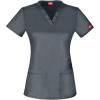 imageDickies EDS Women Scrubs Top VNeck Print DK876Lt Pewter