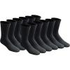 imageDickies Mens All Purpose Cushion Crew Socks Available in MXL 6 12 PairsBlack 12 Pairs