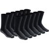 imageDickies Mens DriTech Original Moisture Control Crew Socks Available in MXXL 6 12 18 PairsBlack 12 Pairs