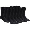 imageDickies Mens Dritech Moisture Control Max Full Cushion Crew Socks Available in MXL 6 12 PairsSolid Black 12 Pairs