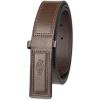 imageDickies Mens Leather Mechanic NoScratch Work Belt  Buckleless SnapOn BeltBrown