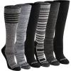 Knee-hi Black Grey (6 Pairs)
