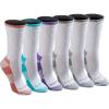 imageDickies Womens DriTech Essential Moisture Control Crew SocksWhite Assorted 6 Pairs