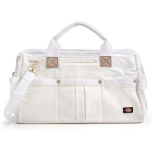 imageDickies 20Inch Durable Canvas Work Bag for Painters Carpenters and Builders HeavyDuty Zipper Reinforced Handles Exterior Pockets Shoulder Strap TanGreyWhite